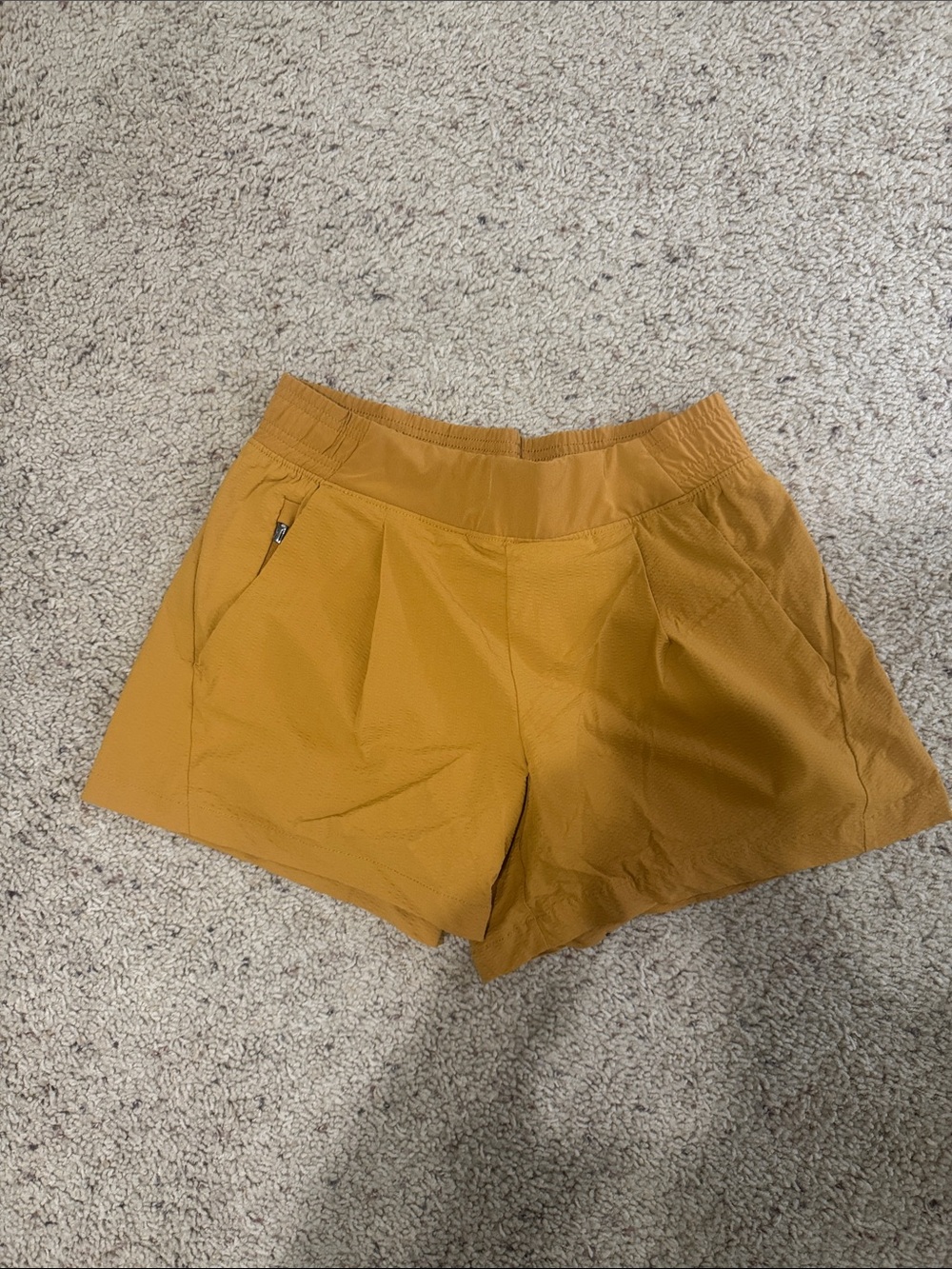 Athleta Women's Golden Mustard Athletic Shorts